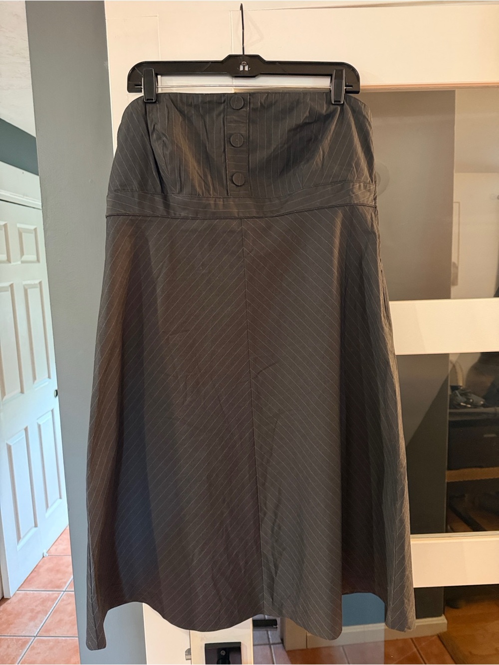 GAP Gray Pinstripe Dress